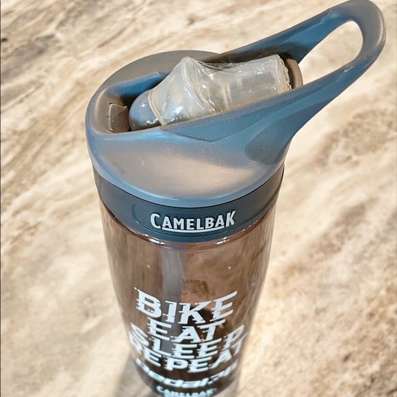 NWOT Contigo Water Bottle Bike Eat Sleep Repeat 750 mL Grey White - Picture 3 of 10